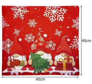 Ruhhy 22312 Povlak na polštář vánoční 40 x 40 cm, červená