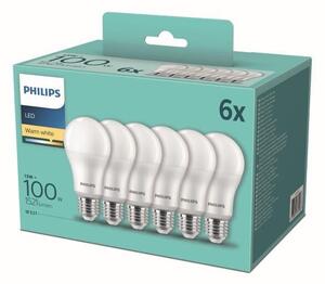 Philips 8718699775568 LED žárovka E27 13W/100W 1521lm A60 2700K 6-set