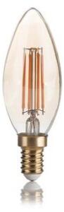 Ideal Lux 151649 LED žárovka E14 Vintage B35 4W/300lm 2200K jantarová, svíčka