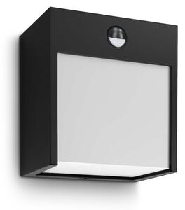 Brilagi-LED Venkovní nástěnné svítidlo se senzorem TERNI LED/12W/230V černá IP44