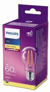 Philips 8718699665289 LED žárovka E27 7W/60W 806lm 2700K A60 filament
