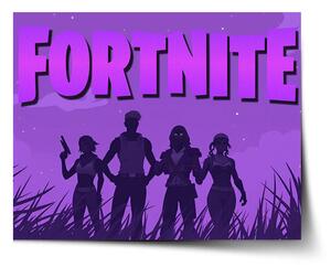 Sablio Plakát FORTNITE Fialová silueta - 60x40 cm