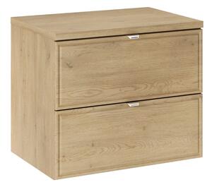 Comad Závěsná skříňka pod umyvadlo Terra s deskou 60 cm dub cremona