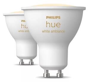 Philips Hue White Ambiance 8720169230033 LED žárovka GU10 4,2W/400lm 2200-6500K bluetooth 2-set