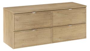 Comad Závěsná skříňka pod umyvadlo Terra s deskou 120 cm dub cremona