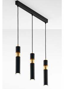 Jupiter 2004 - Lustr na lanku ALAS 3xGU10/10W/230V černá/zlatá