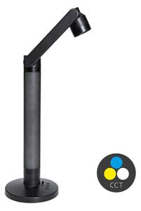 Ecolite LED stolní lampa 10W RC stmívatelná 3CCT RGB noha 500lm černá LU17C-CR