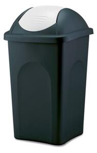 Odpadkový koš Multipat 60 l, černý, bílé víko