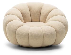 Hector Designové relaxační křeslo VENEZIA 100 cm bouclé béžové