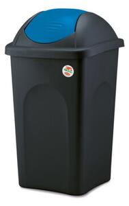 Odpadkový koš Multipat 60 l, černý, modré víko