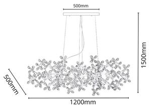 Křišťálový lustr na lanku 13xG9/40W/230V pestrobarevná
