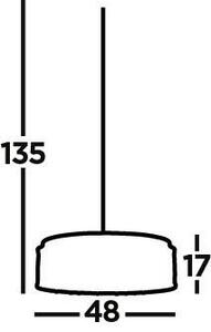 KŘIŠŤÁLOVÉ ZÁVĚSNÉ SVÍTIDLO, 48/135 cm