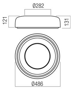 Redo 01-3721 Dip, béžové stropní/závěsné svítidlo, LED 30W, 2700-6500K, průměr 48,6cm
