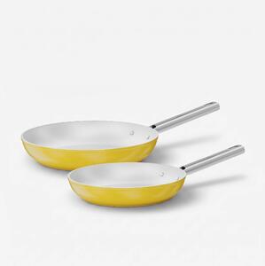Fabini Sada pánví Meda 5.0 Standard, ø 24 cm + ø 28 cm, 2 díly - Nepřilnavé pánve s keramickým povrchem, žluté