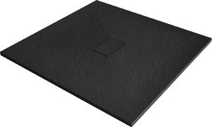 Mexen Hugo, SMC čtvercová sprchová vanička 100 x 100 cm, černá matná, 42701010