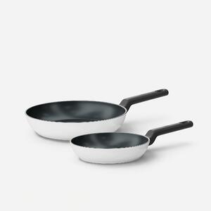 Fabini Sada pánví Meda 5.0 Economy, ø 20 cm + ø 26 cm, 2 díly - Nepřilnavé pánve s keramickým povrchem, krémové