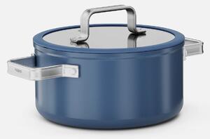 Fabini Hrnec Meda 5.0 Standard, ø 20 cm (2,6 l) - Nepřilnavý hrnec s keramickým povrchem s poklicí, modrý