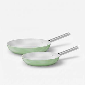 Fabini Sada pánví Meda 5.0 Standard, ø 24 cm + ø 28 cm, 2 díly - Nepřilnavé pánve s keramickým povrchem, šalvějově zelené