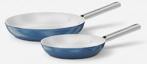 Fabini Sada pánví Meda 5.0 Standard, ø 20 cm + ø 26 cm, 2 díly- Nepřilnavé pánve s keramickým povrchem, modré