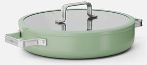 Fabini Servírovací tegame pánev Meda 5.0 Standard, ø 28 cm - Nepřilnavá pánev s keramickým povrchem s poklicí, šalvějově zelená