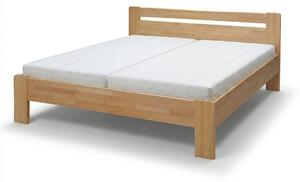 Postel KARIS 180 cm s roštem, úložným prostorem a matrací buk