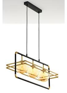Jupiter 2027 - Lustr na lanku FIORI 3xG9/10W/230V černá/zlatá/béžová