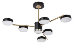 LED Lustr na tyči 6xLED/7W/230V + LED/6W 3000 - 6000K pr. 69 cm zlatá/černá