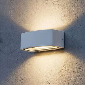 IDEAL LUX Ideal Lux venkovní nástěnné svítidlo Andromeda, bílé, šířka 22 cm, hliník, stmívatelný, Bílá / opál, Koupelna, Hliník, Moderní, Nástěnné bodové svítidlo