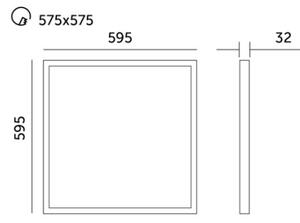 LED Stm. podhledový panel CAPRI LED/25/36/40W/230V 3000/4000/5700K IP44 60x60 cm