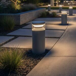 IDEAL LUX Ideal Lux LED podlahová lampa Boeing, antracitová, výška 15 cm, Hliník / šedá / zinek, kov