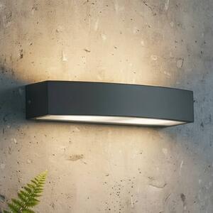 IDEAL LUX Ideal Lux venkovní nástěnné svítidlo Andromeda, černé, šířka 45 cm, stmívatelný, Černá, Koupelna, Hliník, Moderní, Nástěnné bodové svítidlo