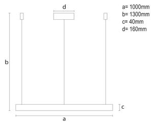 LED Stmívatelný lustr na lanku LED/72W/230V 3000-6500K + dálkové ovládání