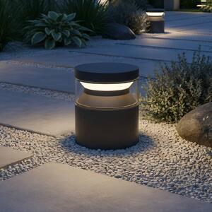 IDEAL LUX Ideal Lux LED podlahová lampa Boeing, černá, výška 15 cm, Černá, kov