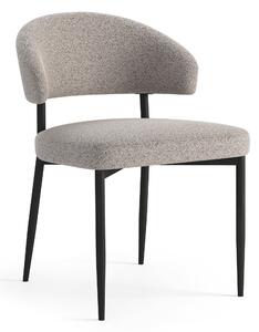 MAZZONI EXPORT IRIS Latte béžová (látka Monza 60) - MODERNÍ ČALOUNĚNÁ ŽIDLE BOUCLÉ DO OBÝVACÍHO POKOJE/JÍDELNY LOFT