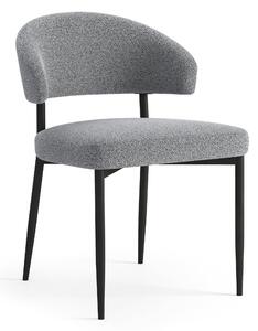MAZZONI EXPORT IRIS Šedá (látka Monza 120) - MODERNÍ ČALOUNĚNÁ ŽIDLE BOUCLÉ DO OBÝVACÍHO POKOJE/JÍDELNY LOFT
