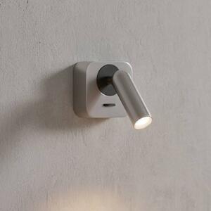 IDEAL LUX Ideal Lux LED nástěnné bodové svítidlo Bean, niklové, šířka 7 cm, Hliník / šedá / zinek, Obývací pokoj / jídelna, kov, Moderní