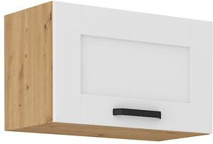 STL 60 cm skříňka horní jednodveřová (otevírání nahoru) LUNA Barevné provedení LUNA: Bílá / Bílá