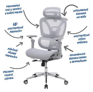 Kancelářská židle šedá KA-B2361 GREY