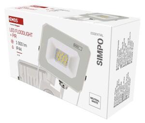 EMOS LED reflektor SIMPO, 10W, PIR, neutrální bílá 1531231301
