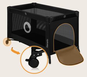 Lionelo - Cestovní postýlka STEFI Black Carbon