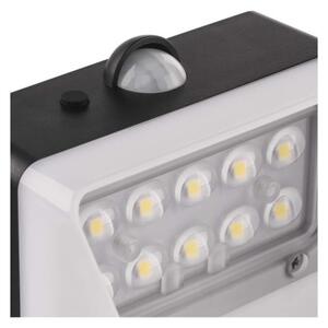EMOS Solární LED svítidlo LUNIS s pohybovým čidlem, černé, neutrální bílá, IP65 1553151000
