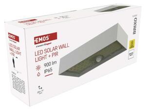 EMOS Solární LED svítidlo BRIXO s pohybovým čidlem, bílé, neutrální bílá, IP65 1553165000