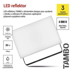 EMOS LED reflektor TAMBO, 30 W, 3000l m, IP65, černý 1531253200
