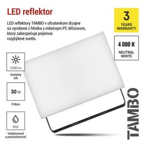 EMOS LED reflektor TAMBO, 30 W, 3000l m, IP65, černý 1531253200