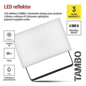 EMOS LED reflektor TAMBO, 20 W, 2000l m, IP65, černý 1531252200