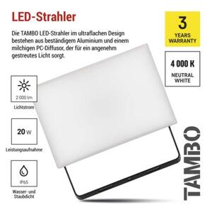 EMOS LED reflektor TAMBO, 20 W, 2000l m, IP65, černý 1531252200