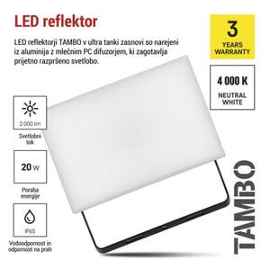EMOS LED reflektor TAMBO, 20 W, 2000l m, IP65, černý 1531252200