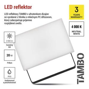 EMOS LED reflektor TAMBO, 20 W, 2000l m, IP65, černý 1531252200