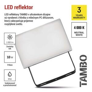 EMOS LED reflektor TAMBO, 10 W, 1000l m, IP65, černý 1531251200