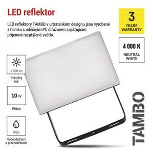 EMOS LED reflektor TAMBO, 10 W, 1000l m, IP65, černý 1531251200